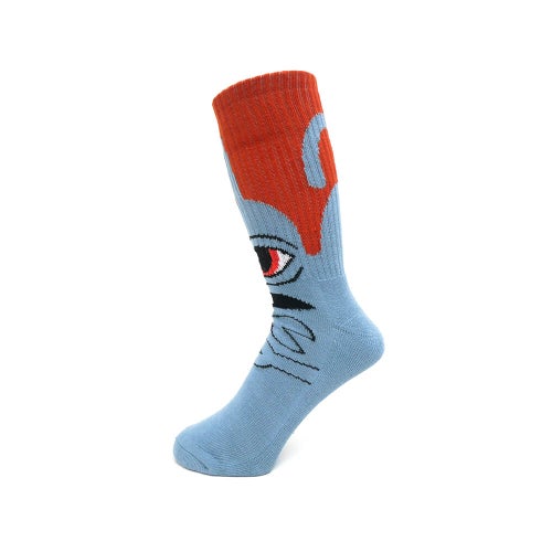 TOY MACHINE SOCKS トイマシーン ソックス 靴下 SECT HUG GREY/ORANGE スケートボード スケボー 1