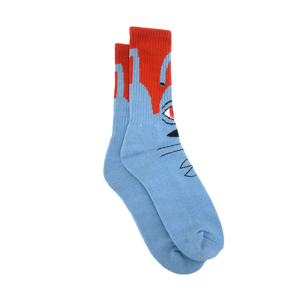 TOY MACHINE SOCKS トイマシーン ソックス 靴下 SECT HUG GREY/ORANGE スケートボード スケボー 3