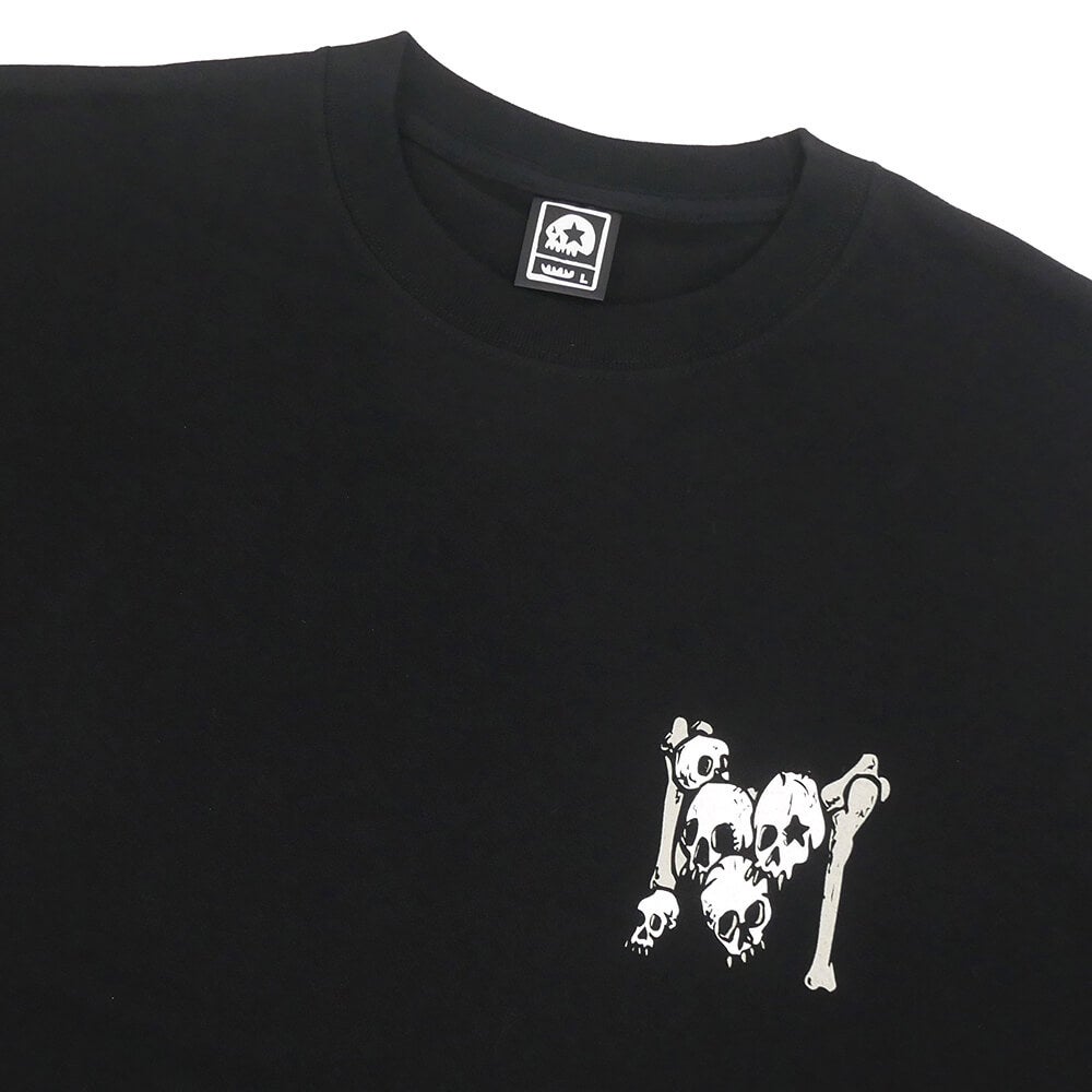MAGICAL MOSH MISFITS T-SHIRT マジカルモッシュミスフィッツ Tシャツ SKULL HEAD BLACK/WHITE スケートボード スケボー 2