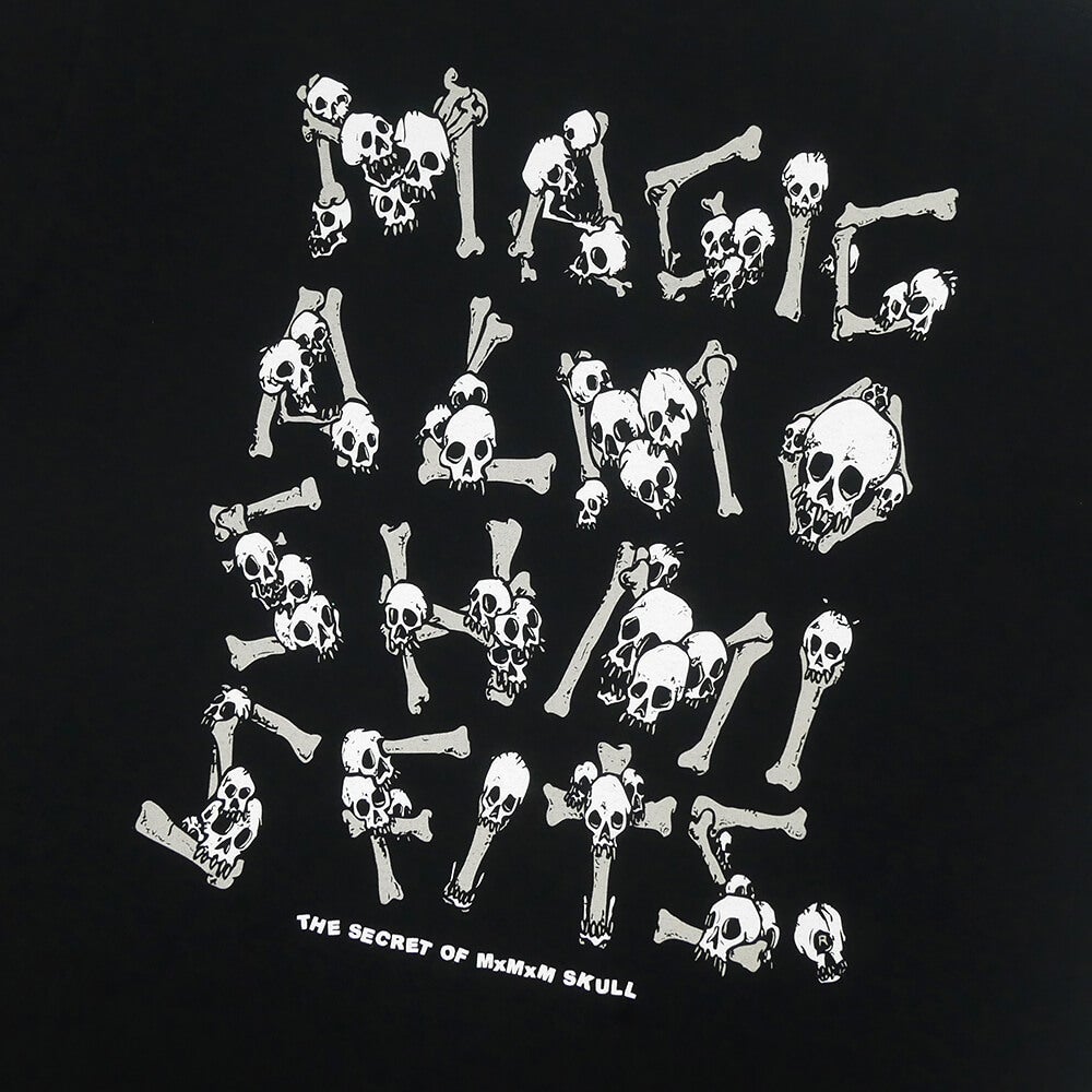 MAGICAL MOSH MISFITS T-SHIRT マジカルモッシュミスフィッツ Tシャツ SKULL HEAD BLACK/WHITE スケートボード スケボー 3