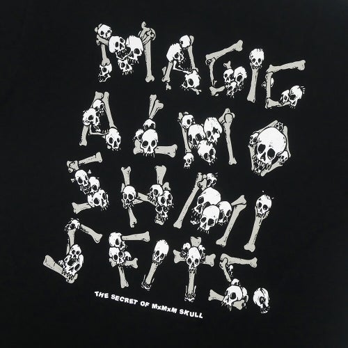 MAGICAL MOSH MISFITS T-SHIRT マジカルモッシュミスフィッツ Tシャツ SKULL HEAD BLACK/WHITE スケートボード スケボー 3