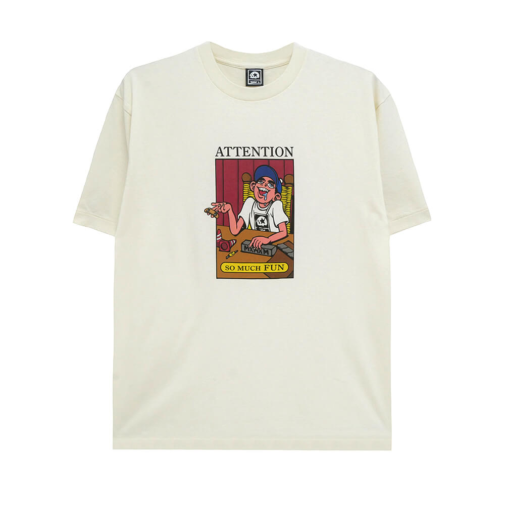 MAGICAL MOSH MISFITS T-SHIRT マジカルモッシュミスフィッツ Tシャツ YUBISUKE CHUDOKU WHITE（WASHED BODY） スケートボード スケボー 