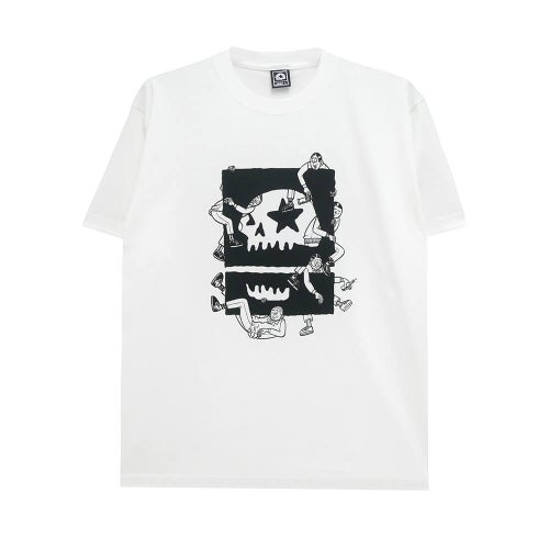 MAGICAL MOSH MISFITS T-SHIRT マジカルモッシュミスフィッツ Tシャツ ドクロとはみ出しものたち WHITE スケートボード スケボー 
