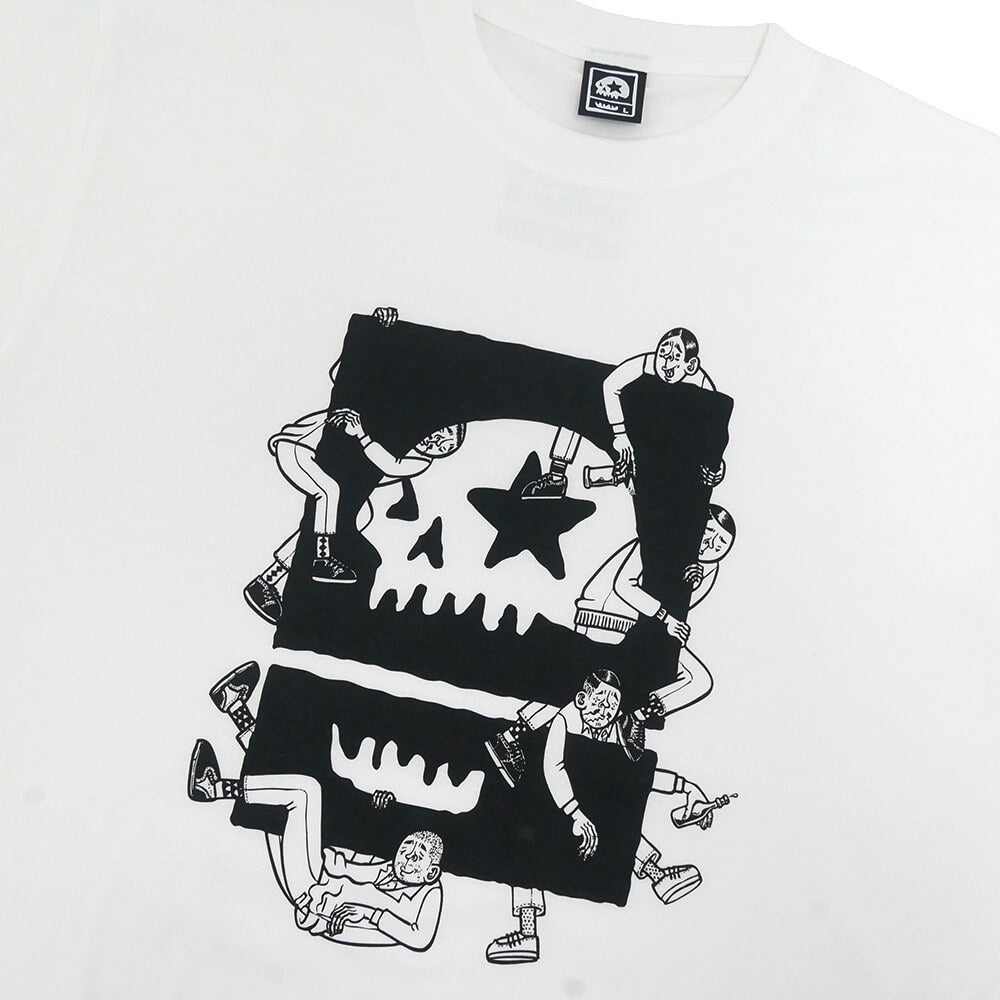 MAGICAL MOSH MISFITS T-SHIRT マジカルモッシュミスフィッツ Tシャツ ドクロとはみ出しものたち WHITE スケートボード スケボー 1