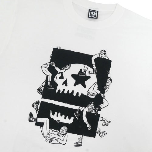 MAGICAL MOSH MISFITS T-SHIRT マジカルモッシュミスフィッツ Tシャツ ドクロとはみ出しものたち WHITE スケートボード スケボー 1