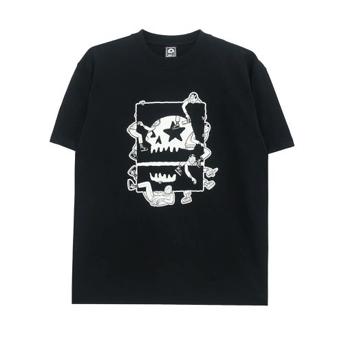 MAGICAL MOSH MISFITS T-SHIRT マジカルモッシュミスフィッツ Tシャツ ドクロとはみ出しものたち BLACK スケートボード スケボー 