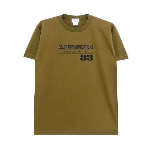 COLOR COMMUNICATIONS T-SHIRT カラーコミュニケーションズ Tシャツ 33 RPM OLIVE スケートボード スケボー 