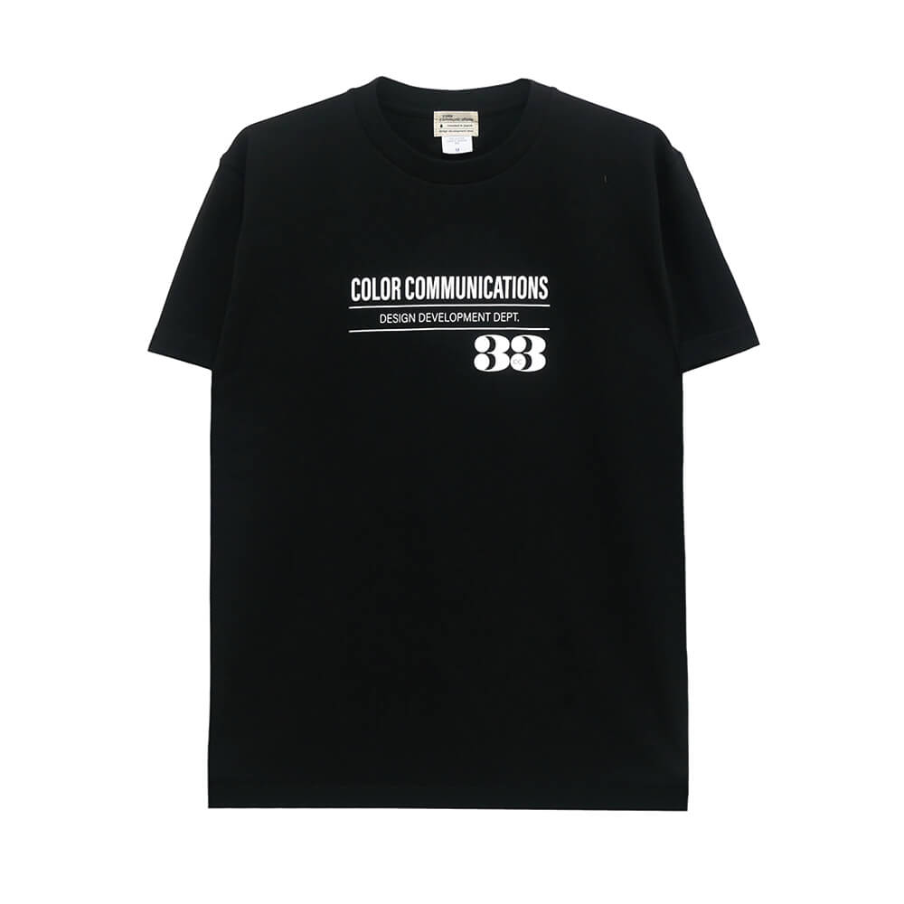 COLOR COMMUNICATIONS T-SHIRT カラーコミュニケーションズ Tシャツ 33 RPM BLACK スケートボード スケボー 