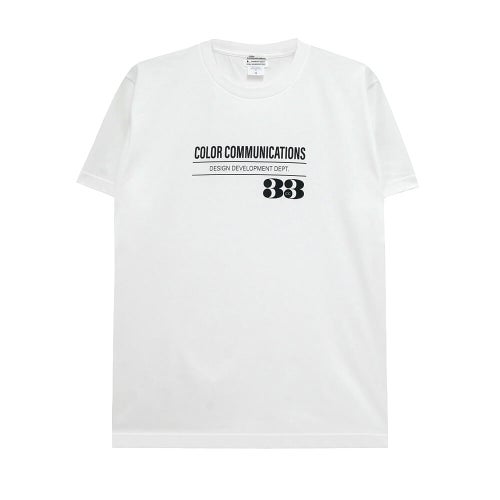 COLOR COMMUNICATIONS T-SHIRT カラーコミュニケーションズ Tシャツ 33 RPM WHITE スケートボード スケボー 