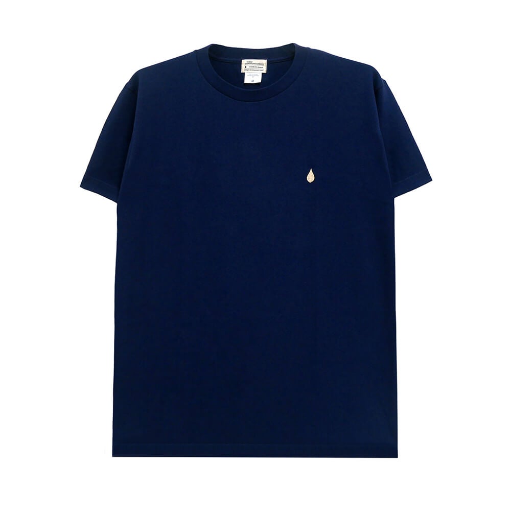 COLOR COMMUNICATIONS T-SHIRT カラーコミュニケーションズ Tシャツ CC STRIPE METRO BLUE 刺繍ロゴ スケートボード スケボー 1