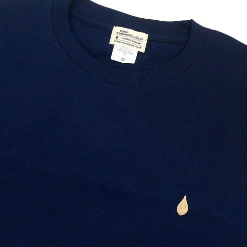 COLOR COMMUNICATIONS T-SHIRT カラーコミュニケーションズ Tシャツ CC STRIPE METRO BLUE 刺繍ロゴ スケートボード スケボー 2