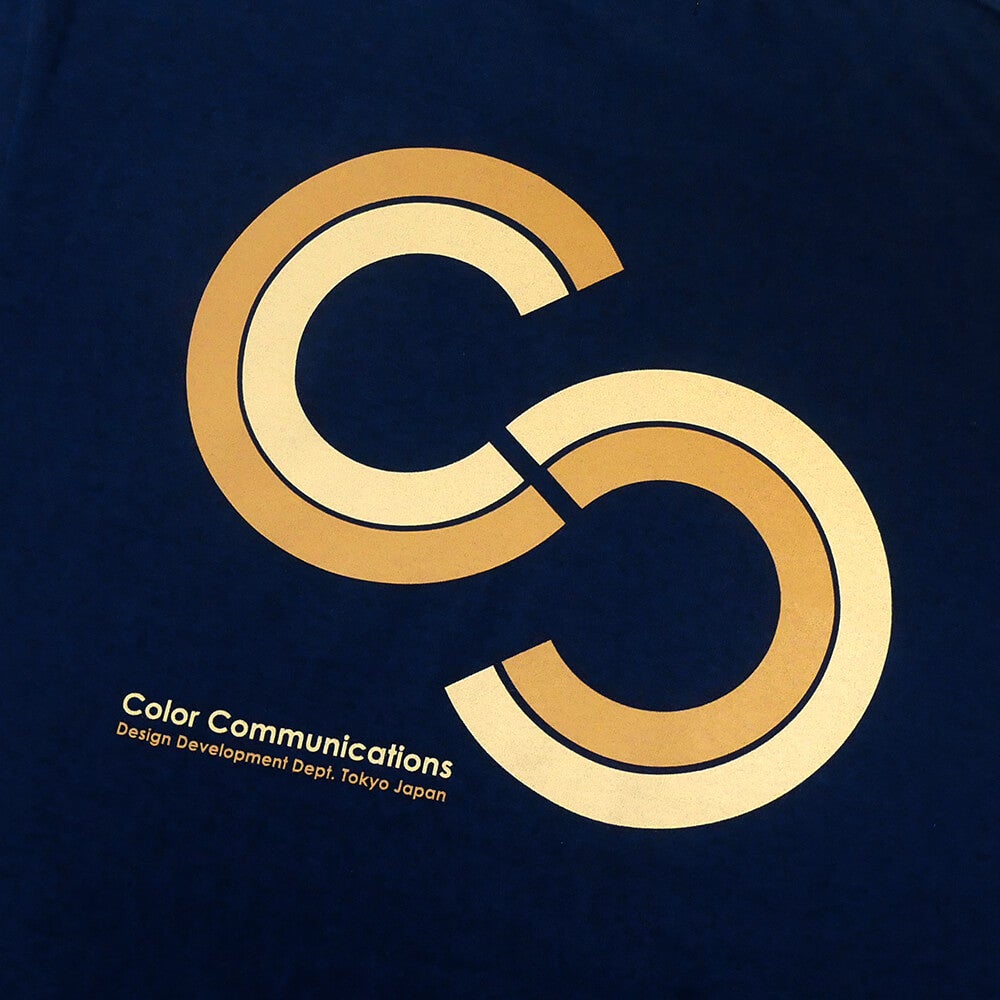 COLOR COMMUNICATIONS T-SHIRT カラーコミュニケーションズ Tシャツ CC STRIPE METRO BLUE 刺繍ロゴ スケートボード スケボー 4