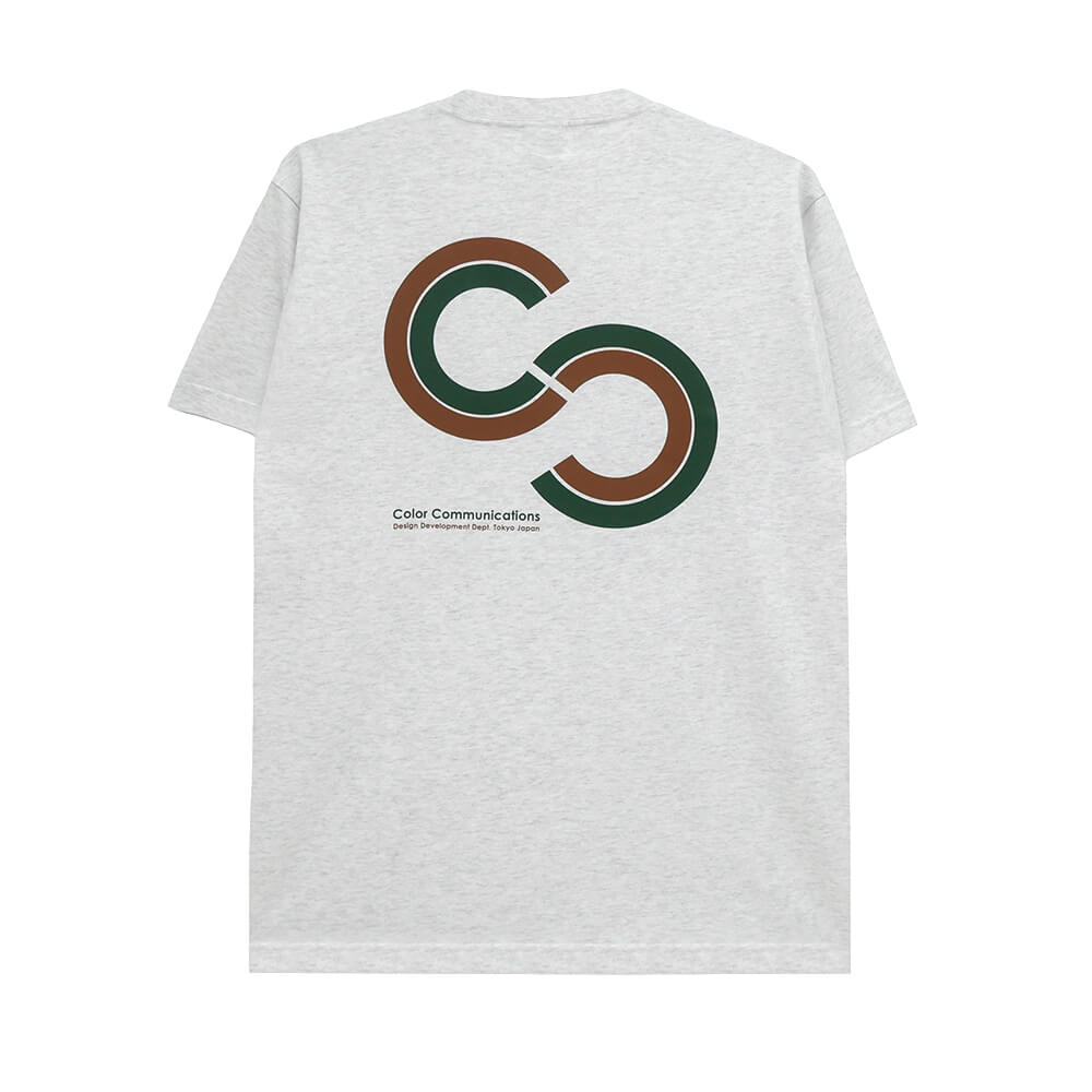 COLOR COMMUNICATIONS T-SHIRT カラーコミュニケーションズ Tシャツ CC STRIPE ASH 刺繍ロゴ スケートボード スケボー 