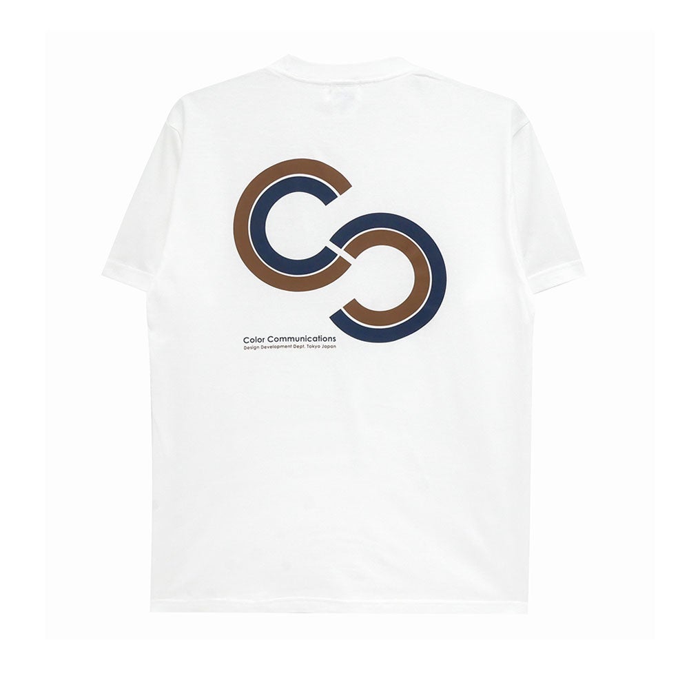 COLOR COMMUNICATIONS T-SHIRT カラーコミュニケーションズ Tシャツ CC STRIPE WHITE 刺繍ロゴ スケートボード スケボー 