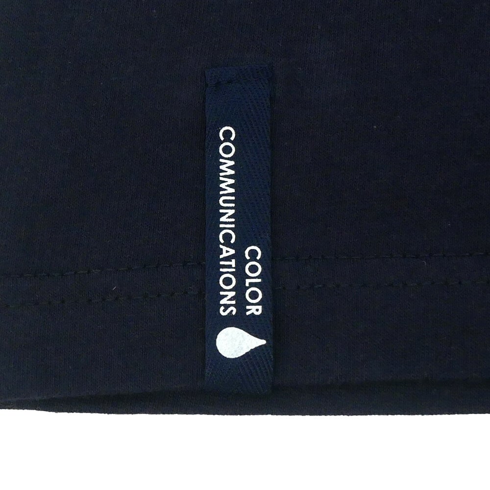 COLOR COMMUNICATIONS T-SHIRT カラーコミュニケーションズ Tシャツ WAWA OWL EMB POCKET NAVY 刺繍ロゴ スケートボード スケボー 3
