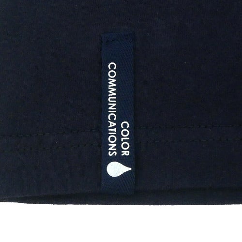 COLOR COMMUNICATIONS T-SHIRT カラーコミュニケーションズ Tシャツ WAWA OWL EMB POCKET NAVY 刺繍ロゴ スケートボード スケボー 3
