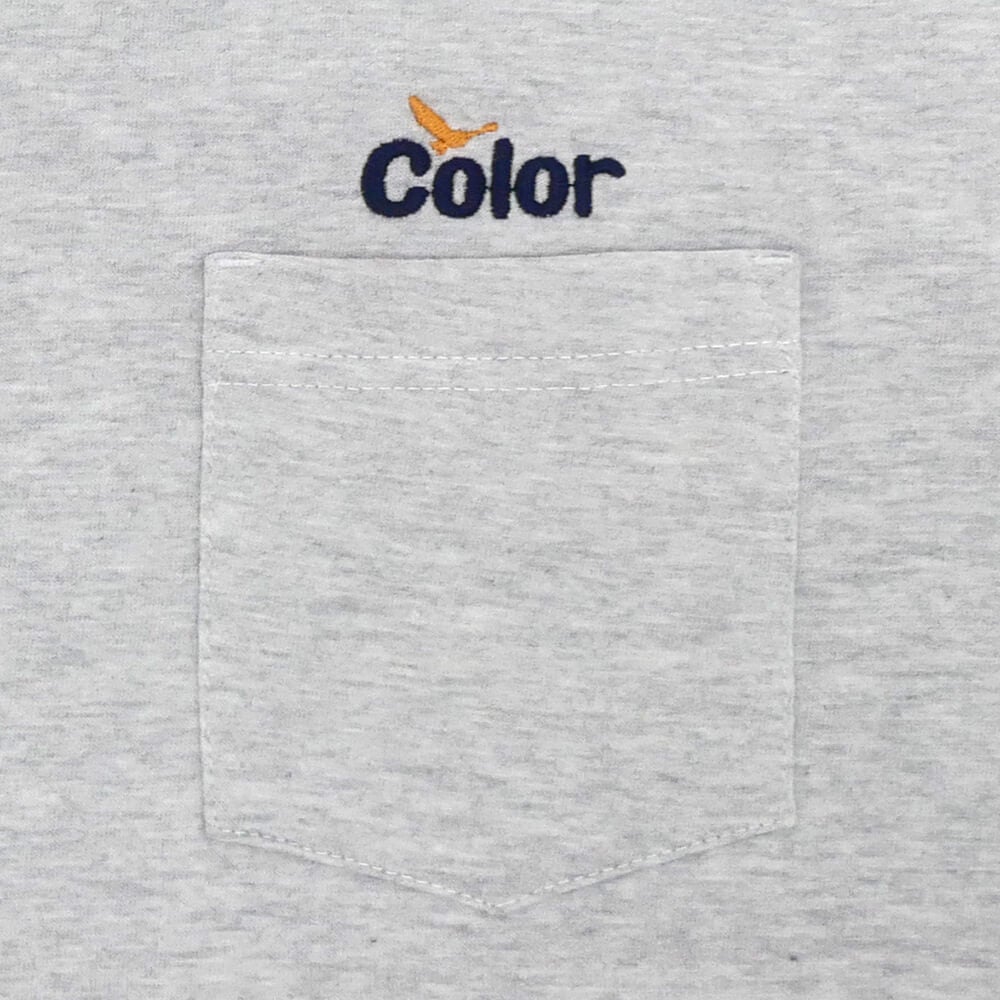 COLOR COMMUNICATIONS T-SHIRT カラーコミュニケーションズ Tシャツ WAWA OWL EMB POCKET ASH 刺繍ロゴ スケートボード スケボー 2