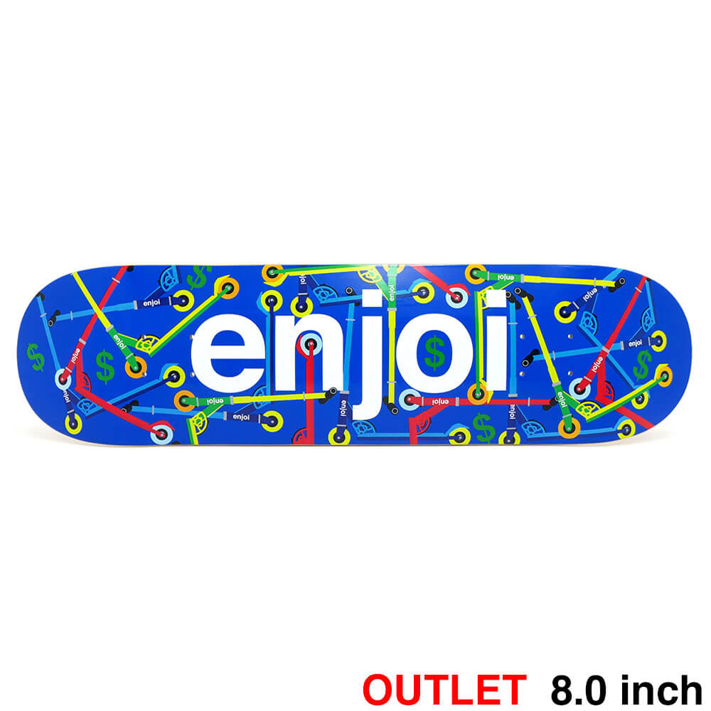 （アウトレット価格 12,650円 → 9,990円）ENJOI DECK エンジョイ デッキ TEAM BIG BOX SCOOTERS 8.0 RESIN-7 グラフィックに傷 スケートボード スケボー　1