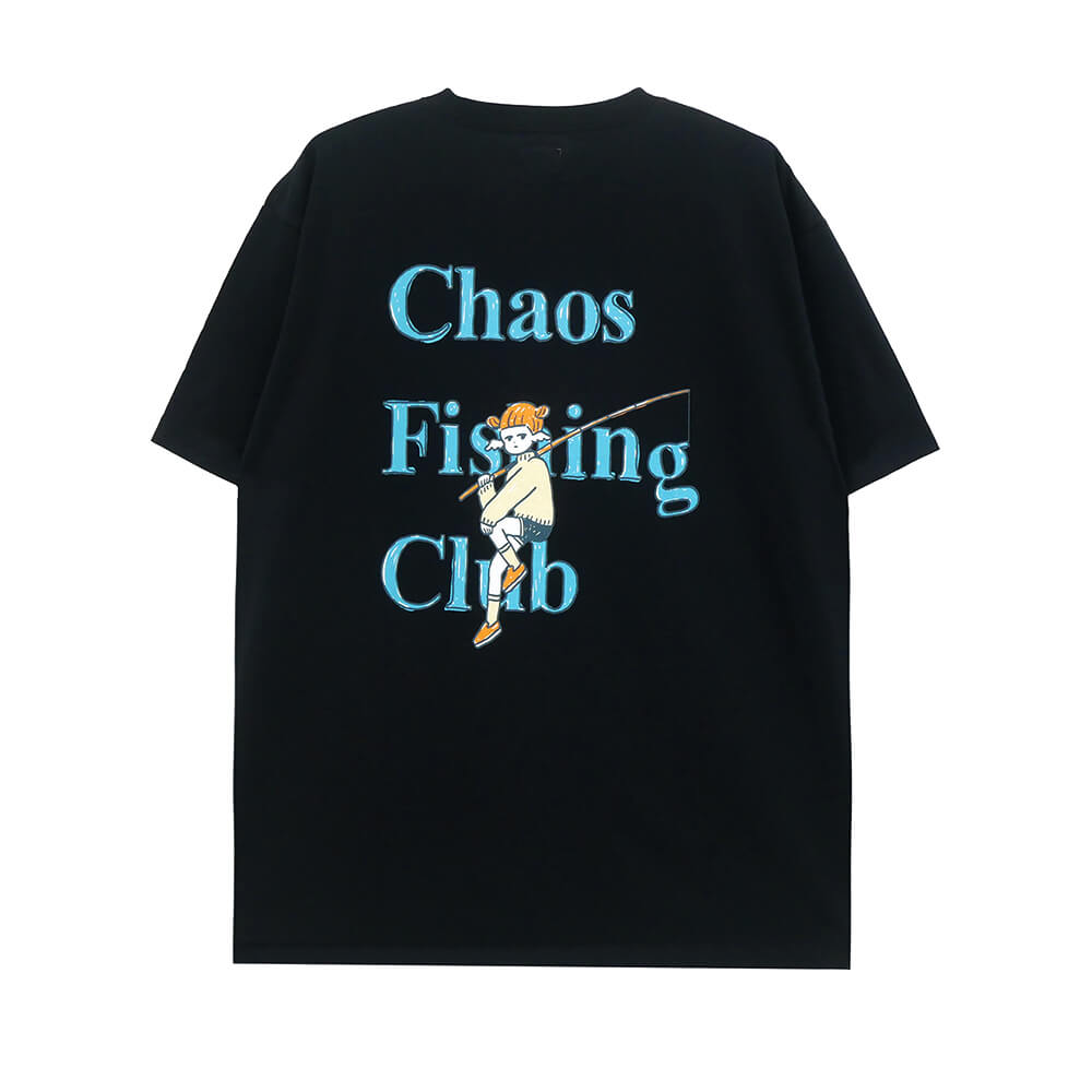 CHAOS FISHING CLUB T-SHIRT カオスフィッシングクラブ Tシャツ 2026 ONNA BLACK スケートボード スケボー 