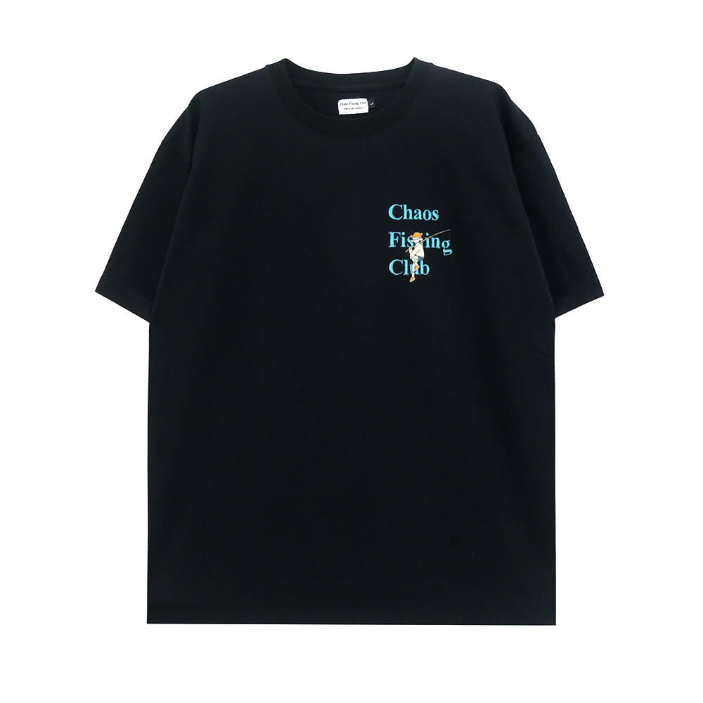 CHAOS FISHING CLUB T-SHIRT カオスフィッシングクラブ Tシャツ 2026 ONNA BLACK スケートボード スケボー 1