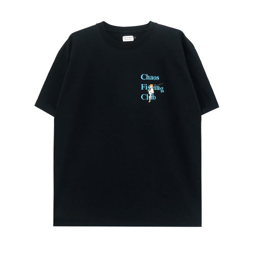 CHAOS FISHING CLUB T-SHIRT カオスフィッシングクラブ Tシャツ 2026 ONNA BLACK スケートボード スケボー 1