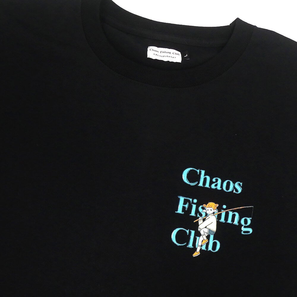 CHAOS FISHING CLUB T-SHIRT カオスフィッシングクラブ Tシャツ 2026 ONNA BLACK スケートボード スケボー 2