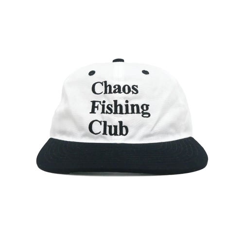 CHAOS FISHING CLUB CAP カオスフィッシングクラブ キャップ LOGO WHITE/BLACK スケートボード スケボー 1