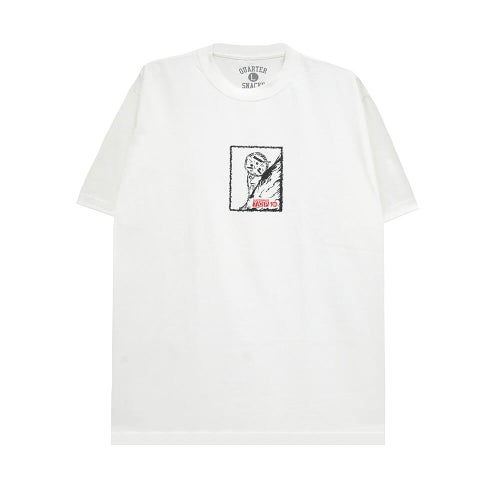 QUARTERSNACKS T-SHIRT クウォータースナックス Tシャツ BOULDER TOP 10 WHITE スケートボード スケボー 