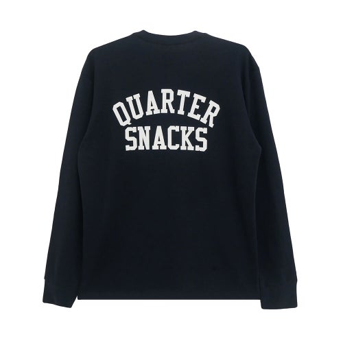  QUARTERSNACKS LONG SLEEVE クウォータースナックス ロングスリーブTシャツ PRINTED THERMAL BLACK スケートボード スケボー 