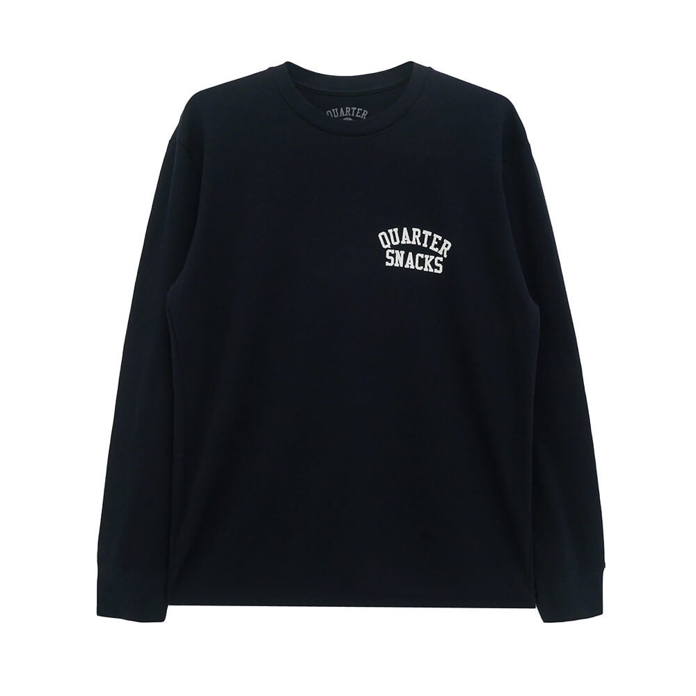  QUARTERSNACKS LONG SLEEVE クウォータースナックス ロングスリーブTシャツ PRINTED THERMAL BLACK スケートボード スケボー 1