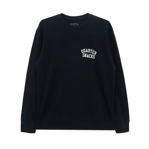  QUARTERSNACKS LONG SLEEVE クウォータースナックス ロングスリーブTシャツ PRINTED THERMAL BLACK スケートボード スケボー 1