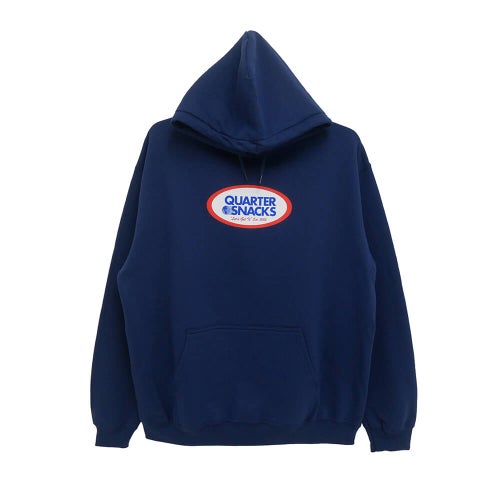 QUARTERSNACKS HOOD クウォータースナックス パーカー OVAL NAVY スケートボード スケボー 