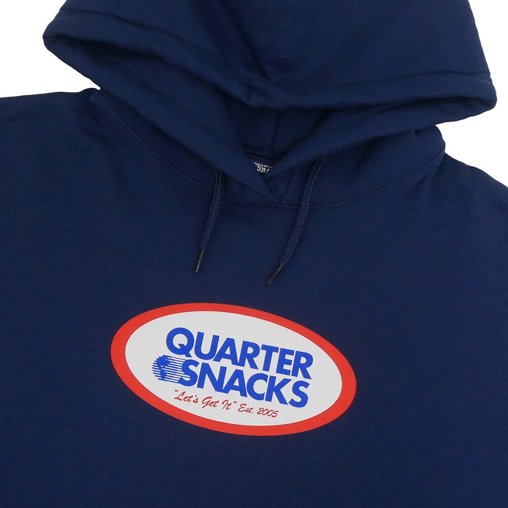 QUARTERSNACKS HOOD クウォータースナックス パーカー OVAL NAVY スケートボード スケボー 1