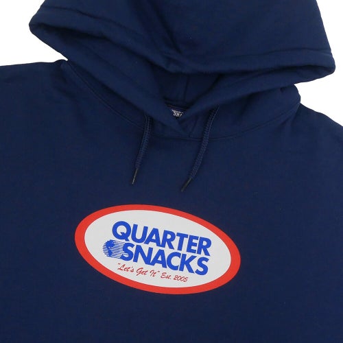 QUARTERSNACKS HOOD クウォータースナックス パーカー OVAL NAVY スケートボード スケボー 1