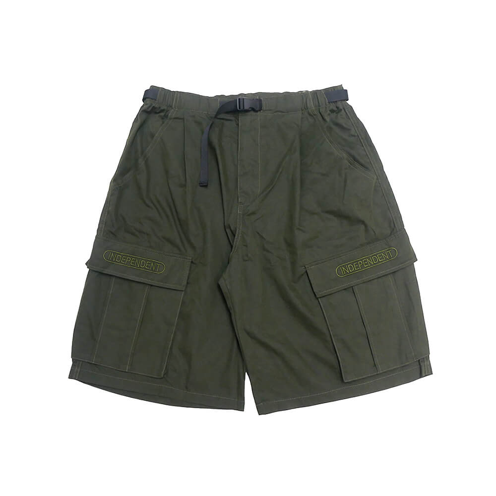 INDEPENDENT SHORTS インディペンデント ショーツ LTD BASEPLATE CARGO ARMY GREEN スケートボード スケボー 
