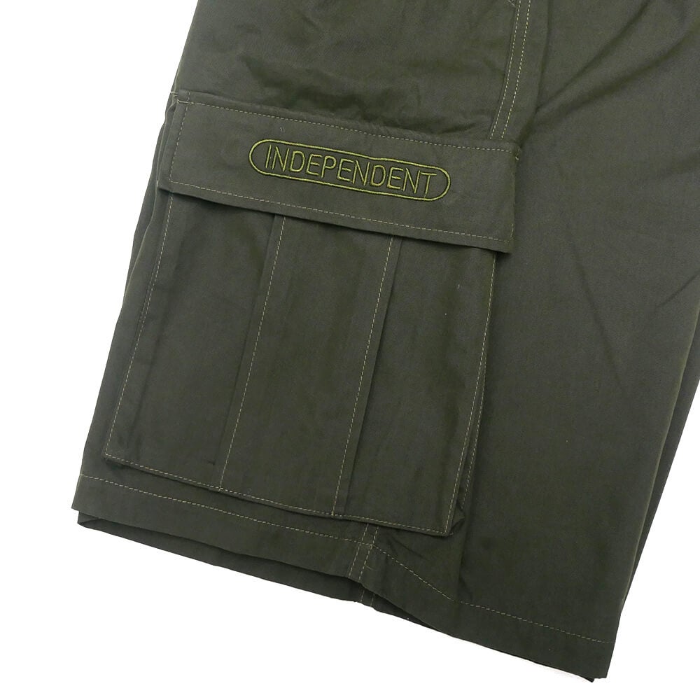 INDEPENDENT SHORTS インディペンデント ショーツ LTD BASEPLATE CARGO ARMY GREEN スケートボード スケボー 6