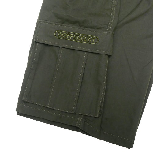 INDEPENDENT SHORTS インディペンデント ショーツ LTD BASEPLATE CARGO ARMY GREEN スケートボード スケボー 6