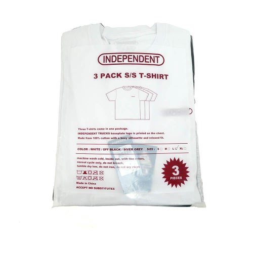 INDEPENDENT T-SHIRT インディペンデント Tシャツ LTD BASEPLATE 3 PACK WHITE/BLACK/GREY スケートボード スケボー 