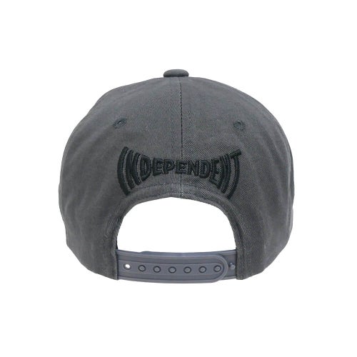  INDEPENDENT CAP インディペンデント キャップ LTD SPAN AOTS 5 PANEL SNAPBACK CHARCOAL スケートボード スケボー 3