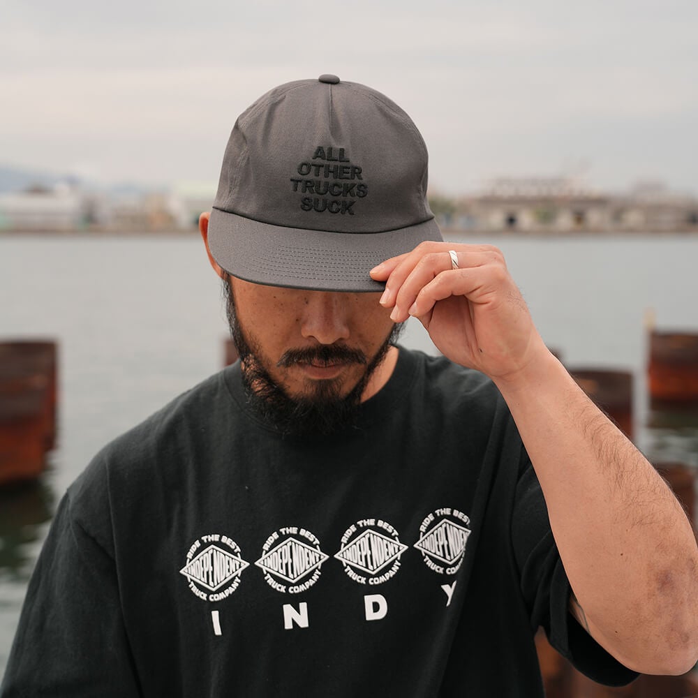  INDEPENDENT CAP インディペンデント キャップ LTD SPAN AOTS 5 PANEL SNAPBACK CHARCOAL スケートボード スケボー 6