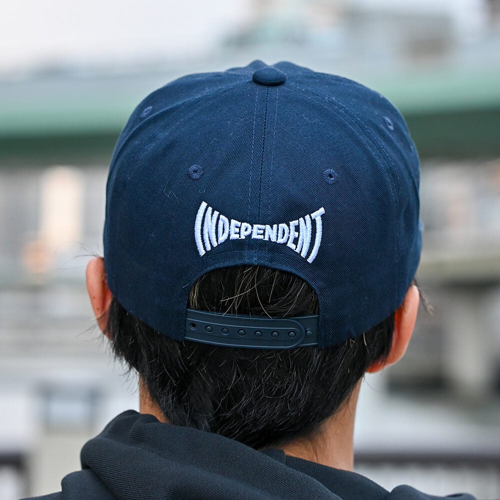  INDEPENDENT CAP インディペンデント キャップ LTD SPAN AOTS 5 PANEL SNAPBACK NAVY スケートボード スケボー 7