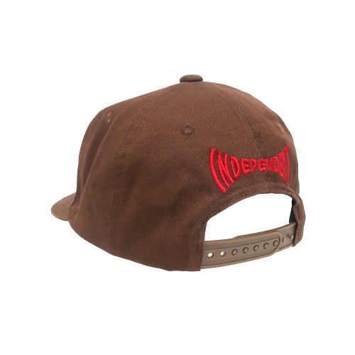  INDEPENDENT CAP インディペンデント キャップ LTD SPAN AOTS 5 PANEL SNAPBACK BROWN スケートボード スケボー 2