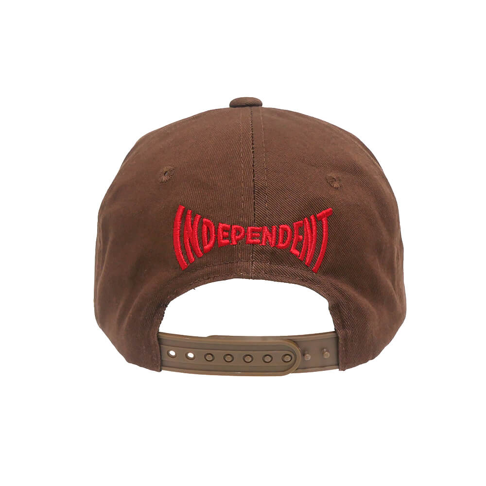  INDEPENDENT CAP インディペンデント キャップ LTD SPAN AOTS 5 PANEL SNAPBACK BROWN スケートボード スケボー 3