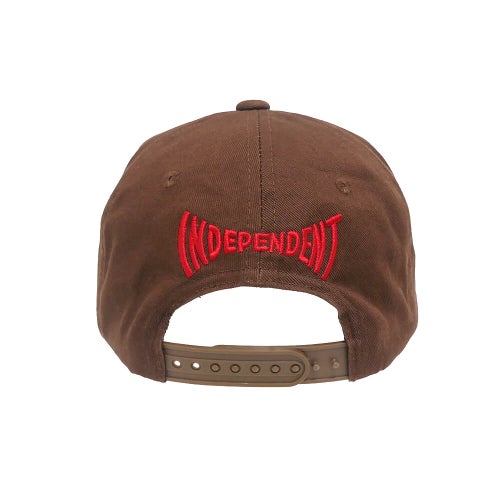  INDEPENDENT CAP インディペンデント キャップ LTD SPAN AOTS 5 PANEL SNAPBACK BROWN スケートボード スケボー 3