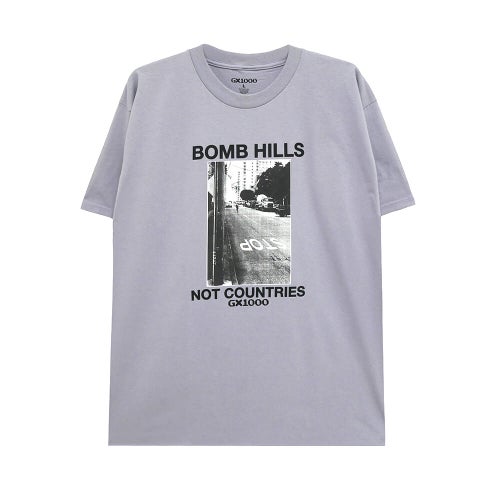 GX1000 T-SHIRT ジーエックス1000 Tシャツ BOMB HILLS NOT COUNTRIES LILAC CHALK スケートボード スケボー 