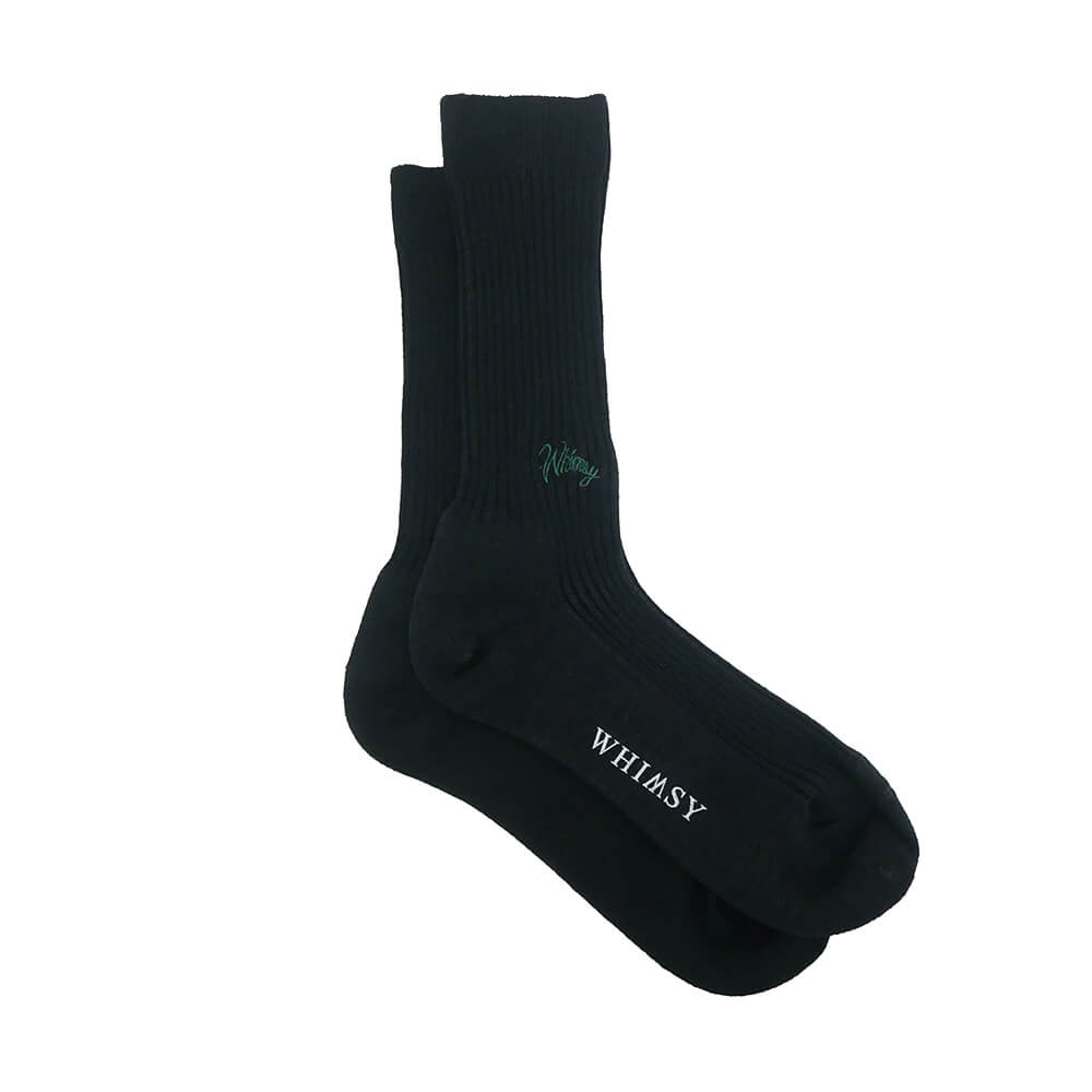 WHIMSY SOCKS ウィムジー ソックス 靴下 EMJAY BLACK/GREEN スケートボード スケボー 3