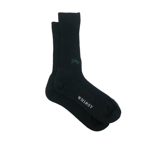 WHIMSY SOCKS ウィムジー ソックス 靴下 EMJAY BLACK/GREEN スケートボード スケボー 3