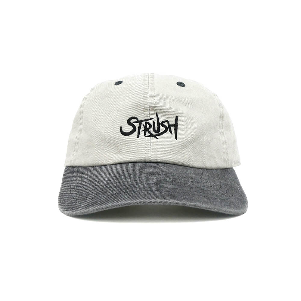 STRUSH CAP ストラッシュ キャップ SCRIPT PIGMENT TWO TONE GREY/BLACK スケートボード スケボー 1