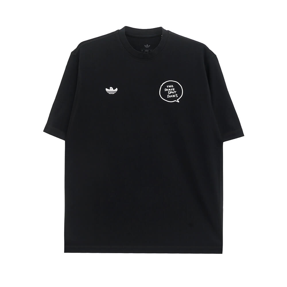 ADIDAS SKATEBOARDING T-SHIRT アディダススケートボーディング Tシャツ MARK GONZALES SPOT BLACK スケートボード スケボー 1
