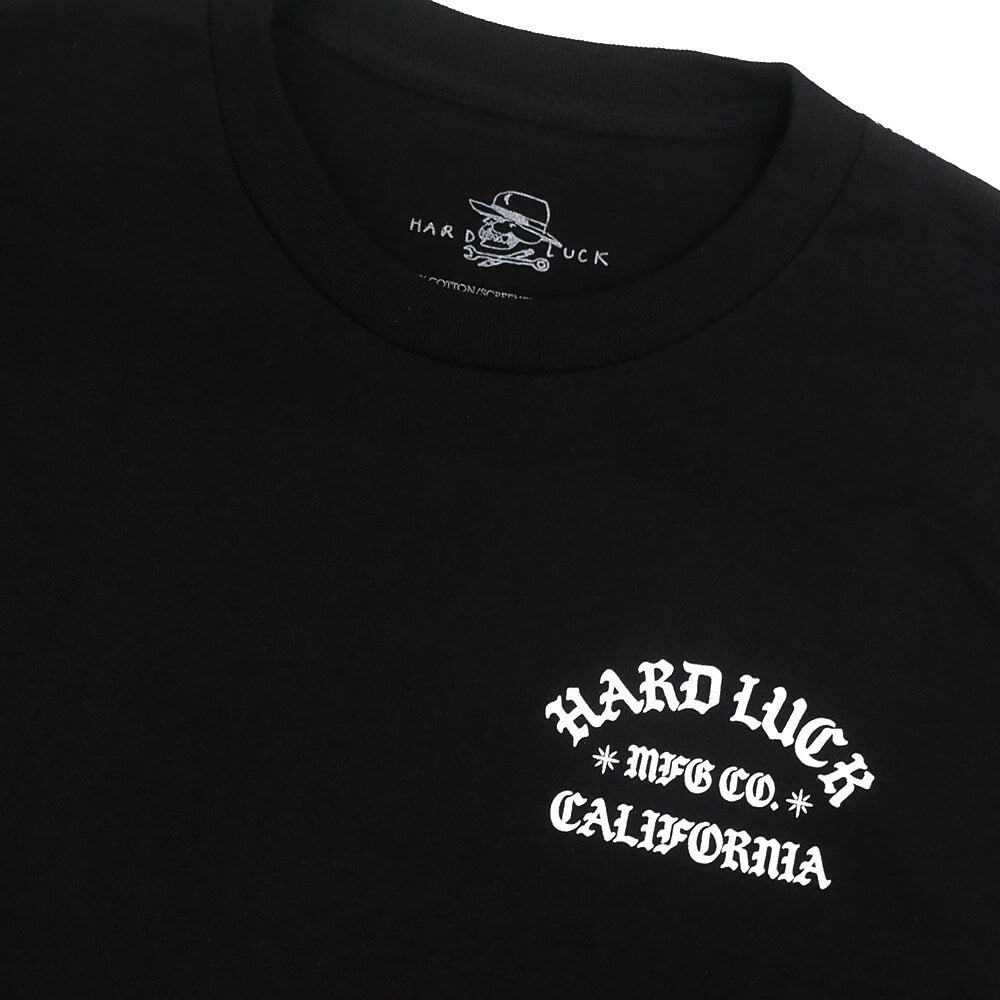 HARD LUCK T-SHIRT ハードラック Tシャツ CALIFAS BLACK スケートボード スケボー 2